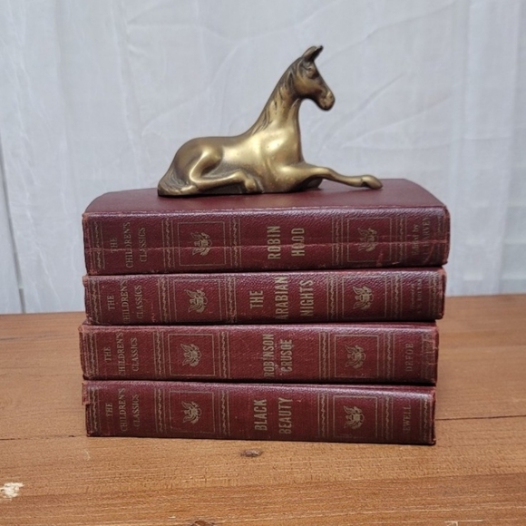 Source Unknown Other - Antique Maroon Classic Book Set 1925, Robinson Curso